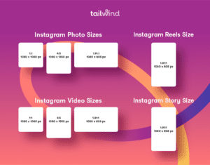 instagram photos reels videos stories sizes