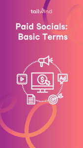 Graphic of different icons related to ecommerce on a magenta and orange background with the blog post title and tailwind logo in white font.