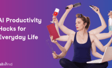 Woman with more than 2 arms multi-tasking
