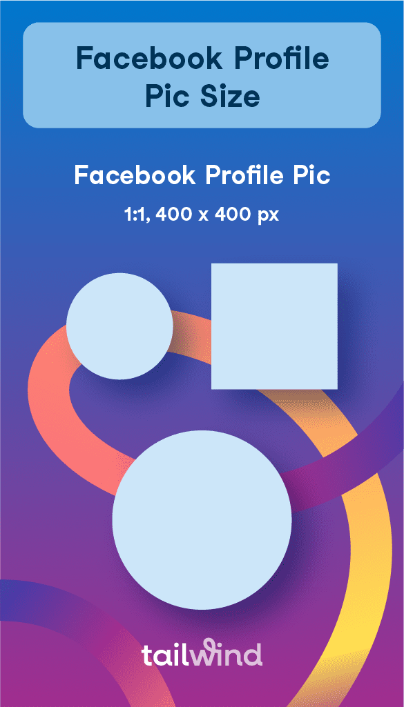 Graphic of specifications for Facebook Profile Pic Size