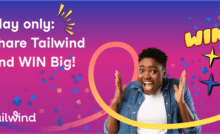 Image of a woman looking very excited on a purple and magenta gradient background with the blog post title and Tailwind logo in white font.