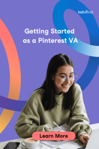 Smiling woman sitting at a desk working on her laptop on a purple background with the Tailwind logo and title of the blog post.