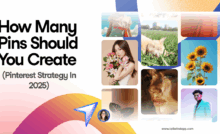 Collage of Pins showing different images like a cat napping in grass, sunflowers, a woman holding a bouquet of flowers, and a man in a sweater and jacket on a multicolor background with swirls. Around the images are the blog post title and the Tailwind url (www.tailwindapp.com).