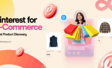 An image of a smiling woman holding many colorful shopping bags. On either side of her are two thumbnails of clothing items for sale. Around the images are the blog post title, Tailwind url (www.tailwindapp.com) and Pinterest logos.